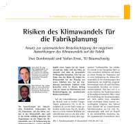 Risiken des Klimawandels für die Fabrikplanung